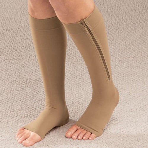 Compression Stocking Care Leg Support Ankle Elastic Open Toe Compression  Socks Men Women for Running Athletic Cycling