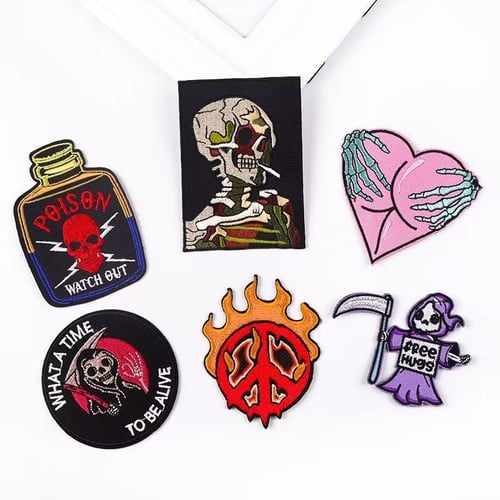 6 pcs/pack Clothing Patches Iron On Patches For Clothing