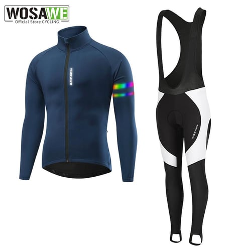 WOSAWE Winter Women Thermal Fleece Cycling Bib Tights 5D Gel Pads Bicycle  Long Pants