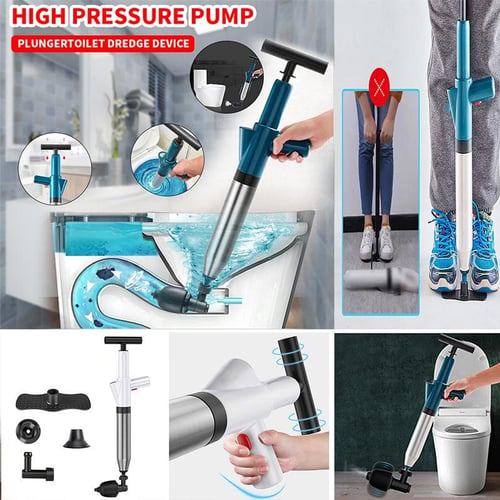 Electric Toilet Plunger Air Drain Blaster High Pressure Sink Dredge Clog  Remover