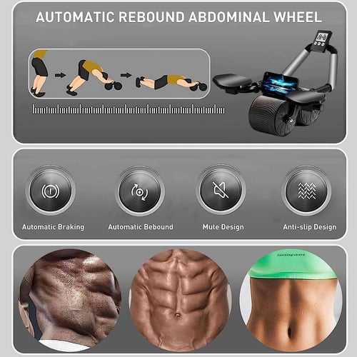 Automatic Rebound Ab Abdominal Exercise Roller with Elbow Support