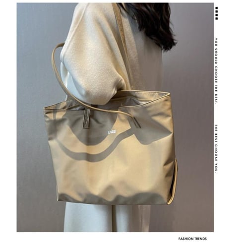 Minimalist Hobo Bag, Fashionable Solid Color Tote Bag With Large Capacity