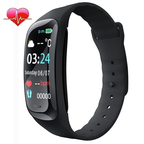 Cheap C1 PLUS Smart Watch Blood Pressure Monitor Heart Rate Monitor Step  Counter Fitness Tracker Smart Sport Bracelet for Men Women Kids