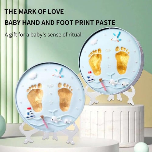 Baby Hand Print Footprint Imprint Kit Handprint Baby Mud And baby  footprints Souvenirs Baby Hand And Foot Mold Hundred Days Gift