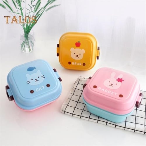 2.05/2.15L Leak-Proof Lunch Box with Grid Design Spacious and Convenient Food  Container for Home, Office, or School 