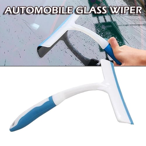 Car Rearview Mirror Wiper Retractable Stainless Steel Handle Soft