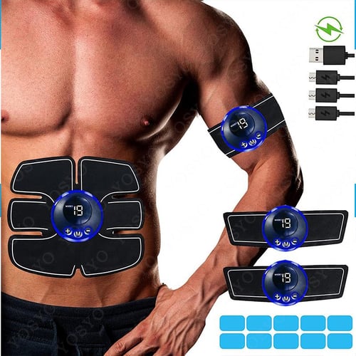 EMS Abdominal Muscle Stimulator, Trainer USB Connect, Abs Fitness