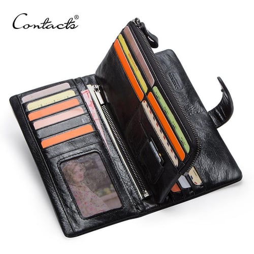 Cheap WEIXIER Men Wallets Leather Men Bags Clutch Bags Koffer Wallet Leather  Long Wallet With Coin Pocket Zipper Men Purse