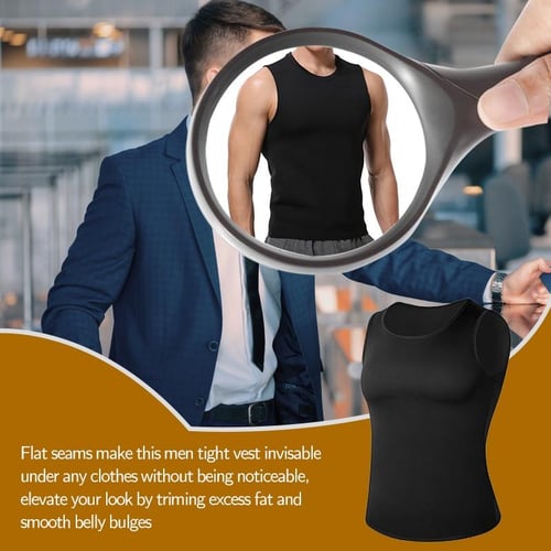 Sauna Slimming Vest Body Shaper For Men Waist Trainer Hot Sweat Suit  Workout Shapewear Neoprene Compression Shapers Tank Top Thermal Shirt