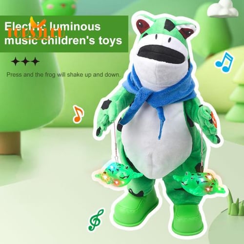 Electric Dance Frog Toy Fun And Interactive Glowing Music Swinging