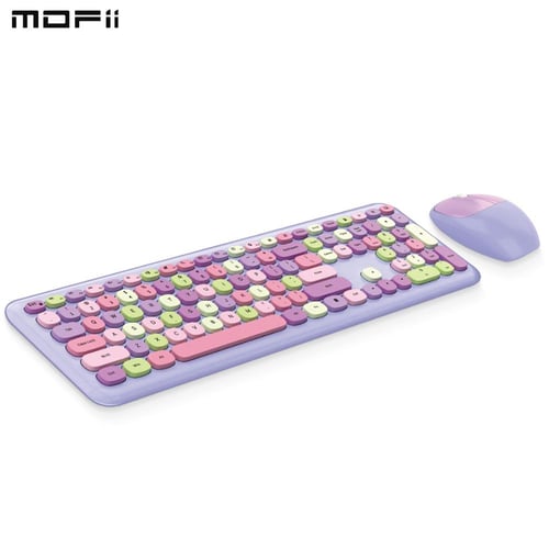 Mofii 666 Keyboard Mouse Combo Wireless 2.4g Mixed Color 110 Key