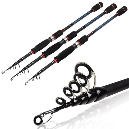 Spinning Rod 4-pieces Fishing Rod Carbon Fiber Spinning Fishing