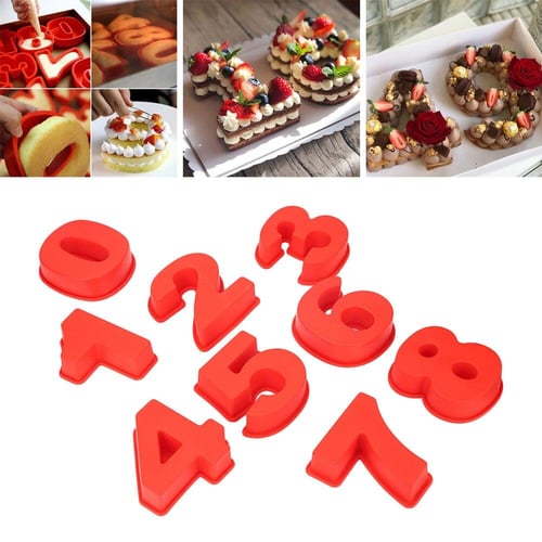 1Pcs Large Small Size Silicone Number Cake Tin Mould Birthday Anniversary 0  1 2 3 4 5 6 7 8 9
