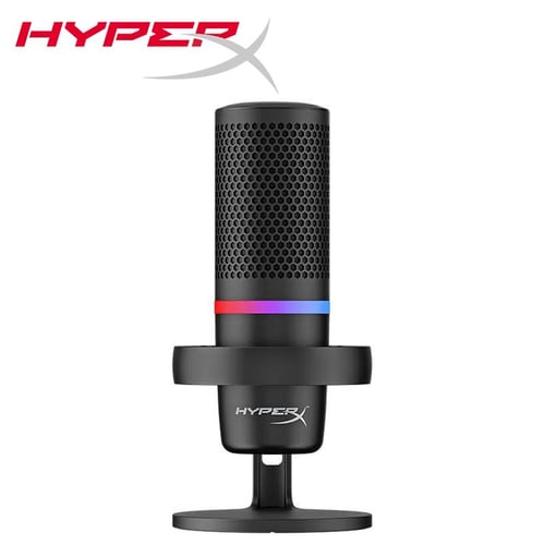HyperX QuadCast USB Condenser Gaming Microphone Anti-Vibration Shock Mount  Four Polar Patterns For PC PS4 PS5 and Mac
