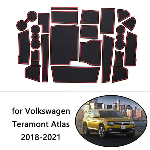 for VW Volkswagen Teramont Atlas 2018~2021 Rubber Anti-slip Mat Door Groove  Cup Pad Phone Cushion Gate Coaster Slot - buy for VW Volkswagen Teramont  Atlas 2018~2021 Rubber Anti-slip Mat Door Groove Cup