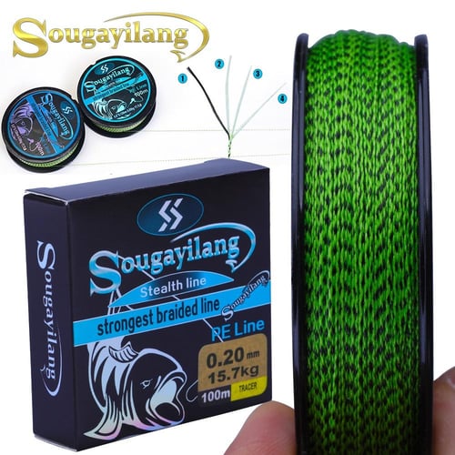 Braided Fishing Line 100M High Quality 4 Stands 12LB-40LB Smooth