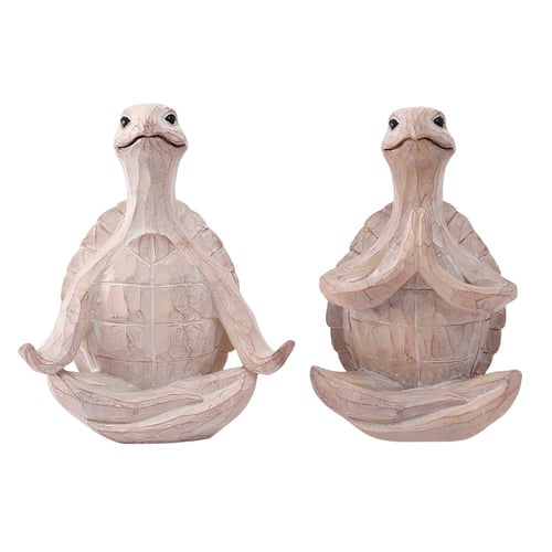 Meditating Figurine Sea Turtle Figurine Yoga Turtle Sea Turtle Decor