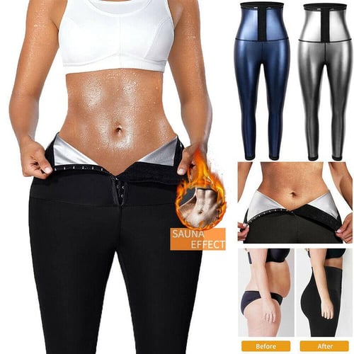 Sauna Pants Fitness Exercise Sauna Leggings Compression Sauna Sweat Pants  Workout Training Thermo Sweat Leggings for Womens