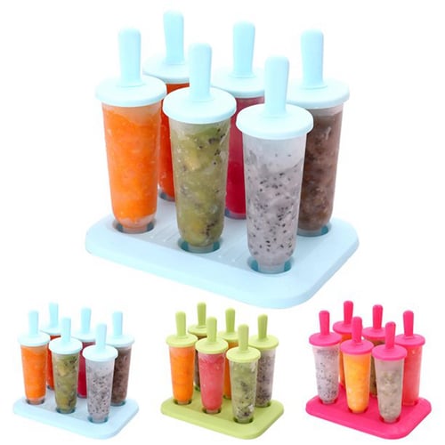 6pcs/set Summer Popsicle Maker Lolly Mould Kitchen DIY Random