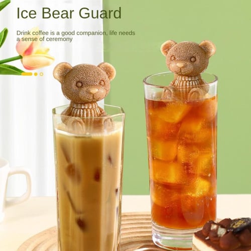 Bear Ice Mold 4 Grids, Ice Cube Trays Mold to Make Lovely 3D DIY