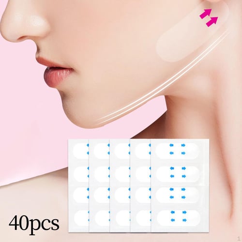 Face Lift Tapes 40Pcs Women Face Label Lift Up Chin Adhesive Tape