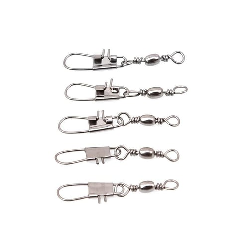 Goture 200pcs/lot Fishing Swivels Stainless Steel Rolling Swivel