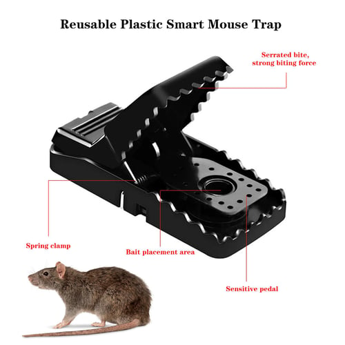 6Pcs Premium Reusable Mouse Traps Rodent Snap Trap Rat Trap Mouse Busters