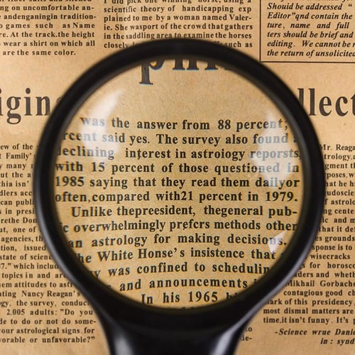 3X 45X Handheld Reading Magnifier Illuminated With 2 LED