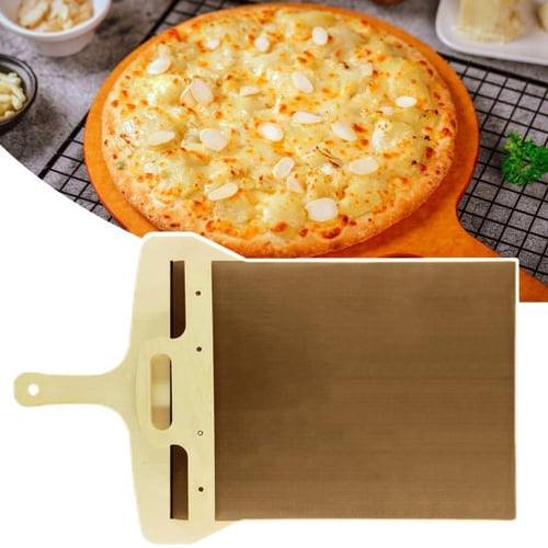 Wooden Sliding Pizza Peel with Handle Hanging Pizza Cutting Board Non-stick  Versatile for Making Pizza Baking Bread