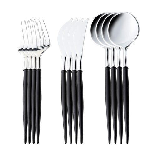 1set Knife, Fork And Spoon Set, Portable Eating Utensils For Cake, Salad  And Dessert, Pp Material