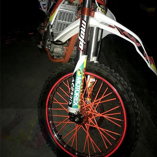 Motorcycle Wheel Rim Spoke Red Tube Wraps Covers For Kawasaki Off Road Dirt  Bike
