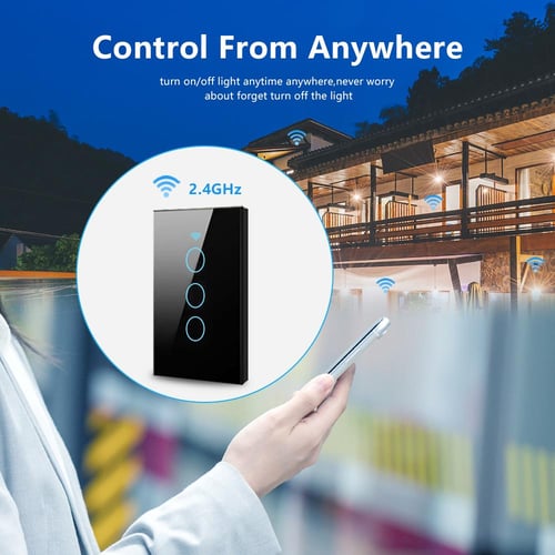 SMATRUL ZigBee Tuya Remote Control 4 Gang 12 Scenes WiFi Light Switch