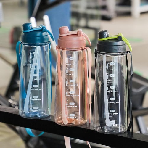 2 Liter Water Bottle With Straw Female Jug Girls Portable Travel