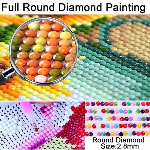 Huacan Full Square/Round Diamond Painting Kit Owl Rose Seaside Embroidery  Mosaic Animal Beach Landscape Home Decor