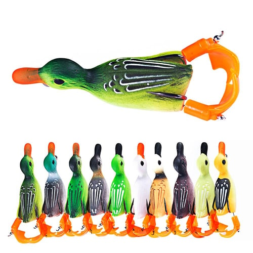 Topwater Frog Duck Lure,Hollow Frog Lure Bass,Soft Silicone Floating Frog  Lures ,Soft Plastic Fishing Lures Pike Snakehead Musky Trout - sotib olish Topwater  Frog Duck Lure,Hollow Frog Lure Bass,Soft Silicone Floating Frog