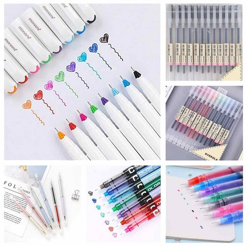 10pcs/lot Cute Office School Accessories 0.38mm Pen Nice Gel Pens Colorful  Gift