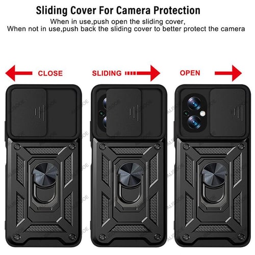 Capa for Xiaomi 13T 13 Pro Redmi 13C Case Slide Lens Ring Stand Cover for  Xiaomi 14 12T 11T Pro POCO C65 F5 F4 X5 X4 X3 M5 M4