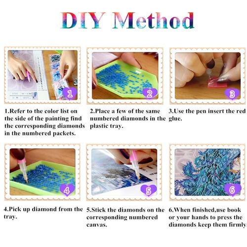 Diamond Painting Kits for Adult, Lotus 5D DIY Full Drill Diamond Dots  Paintings