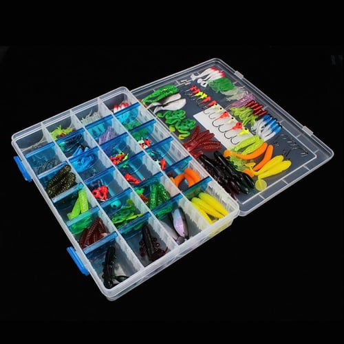 Fish Lure Beads Bait Jig Hook Swivels Tackles Set With Box for Sea Fishing  