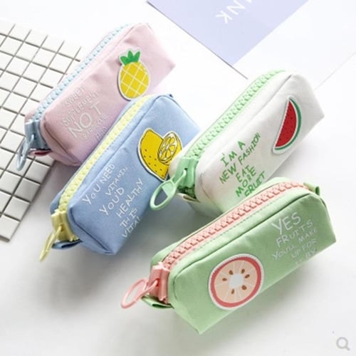 Kawaii Large Pencil Case Stationery Storage, Bags Canvas, Pencil