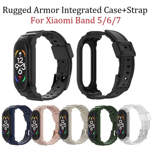 Strap &Case for Xiaomi Mi Band 8 Silicone Watchband Bracelet Protective  Cover for Xiaomi Band 8 MiBand 8 Wrist Color TPU Correa