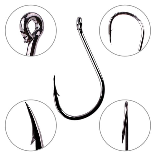 50pcs Circle Hook for Fishing High Carbon Steel Soltwater Fishhook 1 1/0 2/0  3/