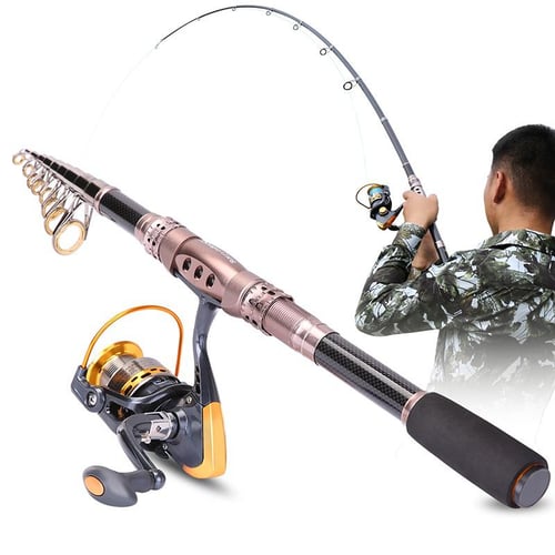 Fishing Combos Telescopic Fishing Rod and Spinning Fishing Reel
