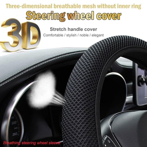 Pdtoweb Bling Rhinestone Car Steering Wheel Cover 15'' For Women