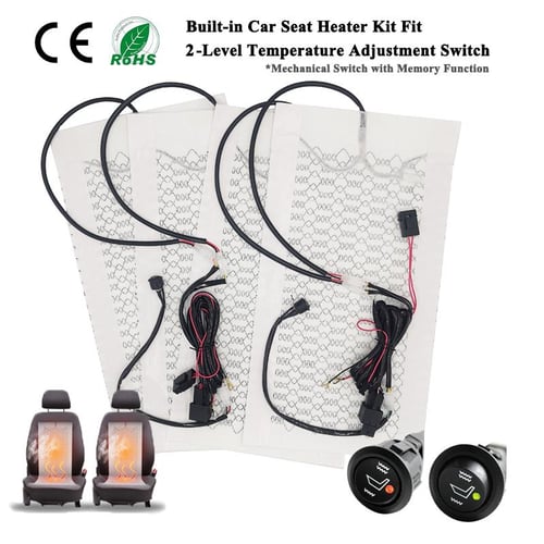 Built-in Car Seat Heater Fit 2 Seats 12V Carbon Fiber Seat Heating