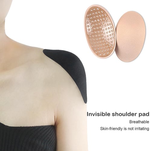 2 Pairs/Set Shoulder Pads for Womens Clothing, Comfortable Invisible Soft  Silicone Shoulder Pads, Anti-Slip Adhesive Sticky Reusable