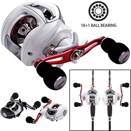 Casting Rods 4 Sections Carbon Fiber Fishing Rod and Black&Red 17+1 Ball  Bearing Casting Reel - sotib olish Casting Rods 4 Sections Carbon Fiber  Fishing Rod and Black&Red 17+1 Ball Bearing Casting