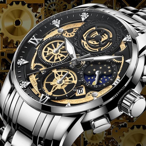 Va Va Voom 2023 Business Mens Stainless Steel Watch Glow Rhinestone  Waterproof Quartz Watch - Jewelry & Accessories - Temu