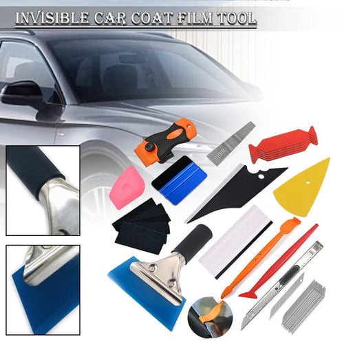 Car Wrap Vinyl Tools Felt Squeegee Scraper 2 Magnets Heat Gun Window  Tinting Kit