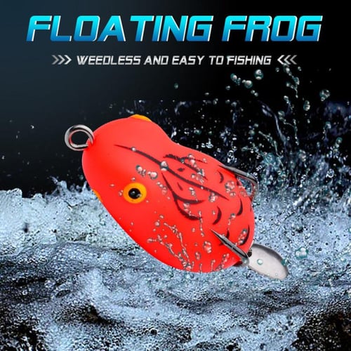 Frog Baits Colorful Mini Thunder Frog Hook Fishing Lures Wide